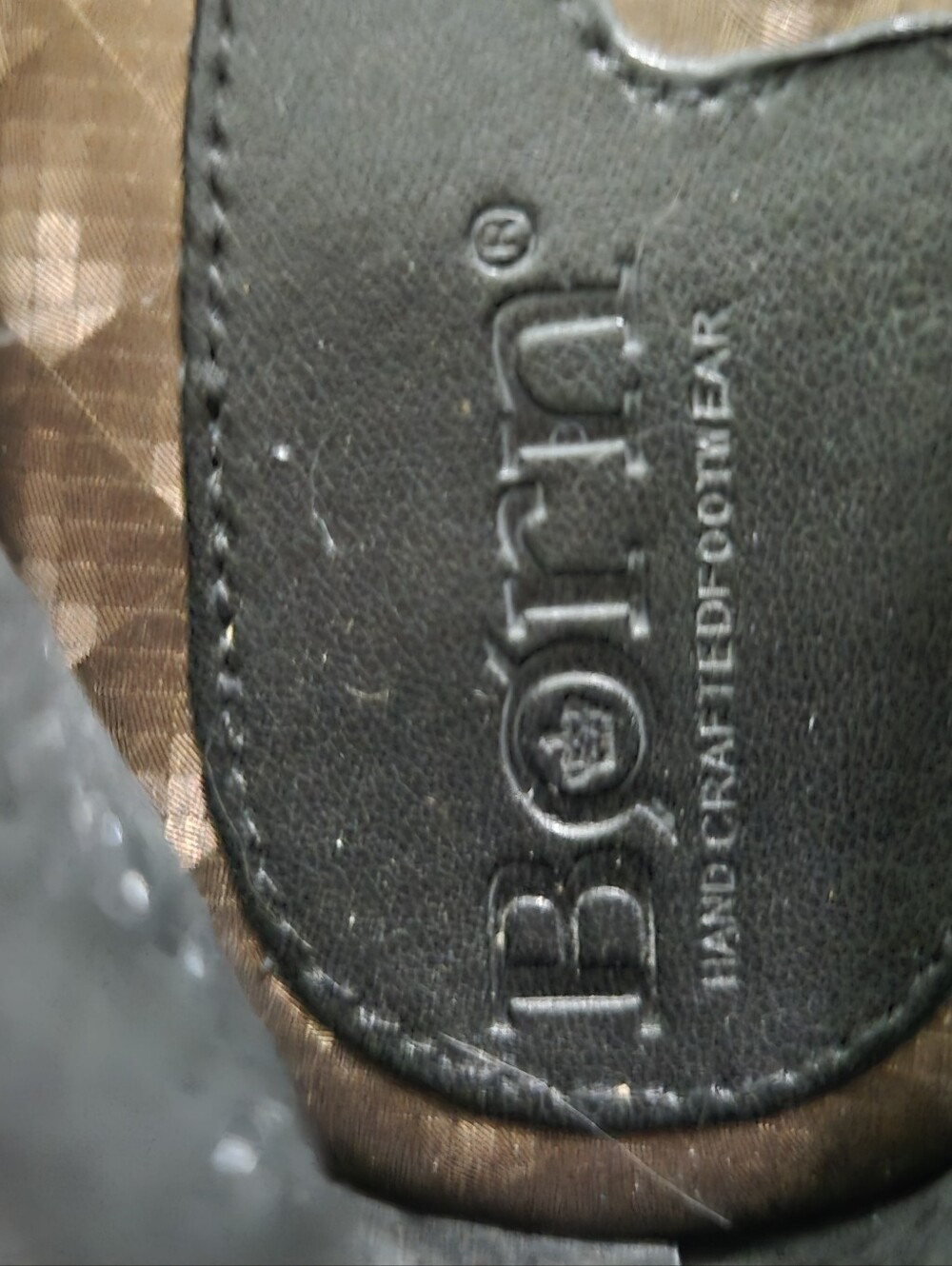 Born Black Flats with Gold Patterned Toe Cap - Picture 2 of 7